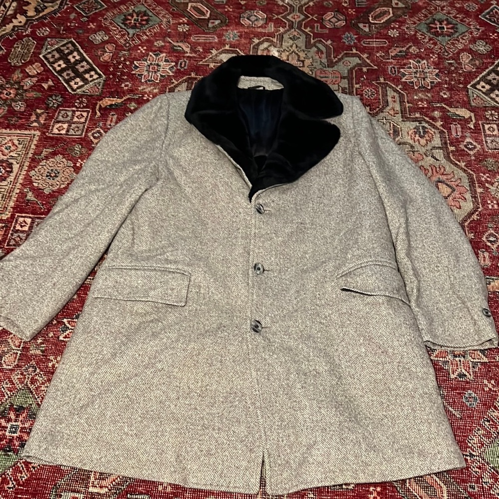 Vintage JC Penney Men's Wool Car Coat
